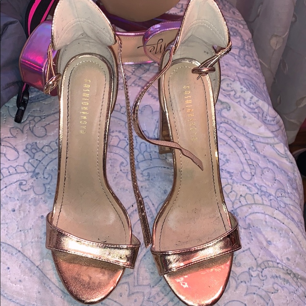 Rose gold heels